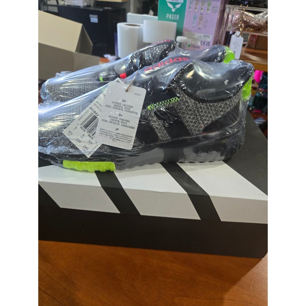 Adidas Kaptir 4.0 K Kids Running Shoes Core Black Solar Red IH1842 Size 6.5Y